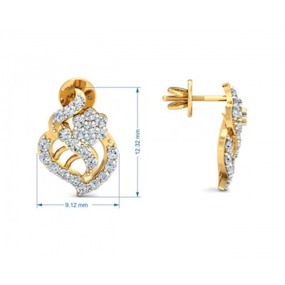 Sophia Diamond Gold Earrings